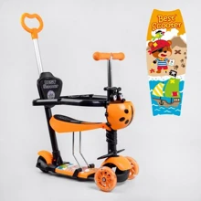 Самокат Best Scooter с защитным бампером оранжевый (11033): Количество колес 3