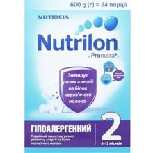 Nutrilon молочная смесь 600 г №2 гипоалергенный от 6 до 12 мес.: Тип Смеси молочные