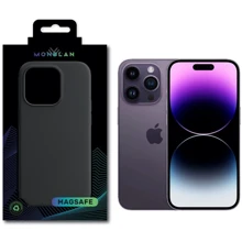 Чехол для iPhone Monblan Silicone Case MagSafe Midnight for iPhone 14 Pro Max: Цвет черный