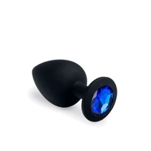 Анальная пробка CRYSTAL Black Silicone Sapphire, L: Для кого Унисекс