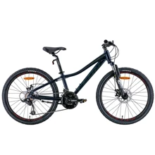 Велосипед 24" Leon JUNIOR AM DD 2022 (чорний з хакі (м)): Діаметр коліс, дюймів 24