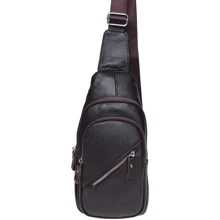 Чоловіча сумка-слінг Borsa Leather коричнева (K16603-brown): Стать Чоловік
