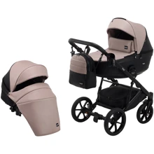Коляска 2 в 1 Bair Kiwi кожа 100% BK-18/15 капучино - черный: Тип коляски Универсальная коляска (2-в-1)