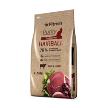 Корм для взрослых кошек Fitmin cat Purity Hairball длинношерстных (Говядина и печень) 1.5 кг (ф3586): Тип Сухой корм