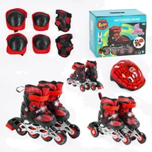 Ролики раздвижные Best Roller колеса PVC 12405-S (28-31) красно-черные: Цвет красный