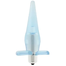 Анальний вібратор Power Buttplug, 9.5x3.5 см, блакитний: Для кого унісекс