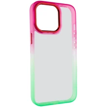 Чохол для iPhone TPU Case TPU+PC Fresh Sip Light Green/Pink for iPhone 13 Pro Max: Колір розовый