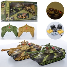 Игровой набор LimoToy танк 2 шт., р/у., акум., подвижная кабина, USB, муз., свет (M 5525): Производитель LimoToy