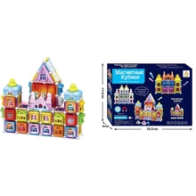 Конструктор 3D магнитный A-Toys Магические кубики 78 деталей (AQ-910): Количество деталей, шт. 78