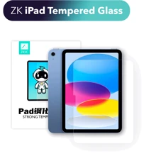 Аксесуар для iPad ZK Premium Tempered Glass for iPad 10.9 (2022 / 2024) / iPad 11 2025: Колір прозорий