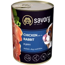 Влажный корм Savory для щенков с кроликом и курицей 400 г (30587): Тип Влажный корм