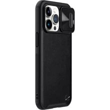 Чехол для iPhone Nillkin Leather Case Camshield Black for iPhone 13 Pro: Цвет черный