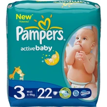PAMPERS Active Baby-Dry Midi (4-9 кг) СтандартУпак 22: undefined undefined