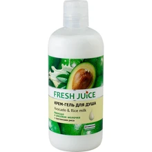 Fresh Juice Delicate Care Avocado & Rice Milk Крем-гель для душа 500 ml: Назначение Очищение