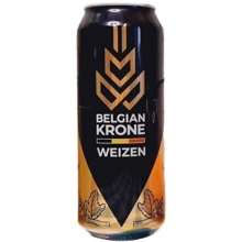 Пиво светлое нефильтрованное Belgian Krone Weizen ж/б 5% 0.5л (PLK5411616007799): Объем, л 0.5