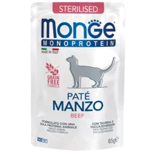 Влажный корм для котов Monge Cat Monoprotein Sterilised 100% говядина 0.085 кг (70013741): Тип Влажный корм