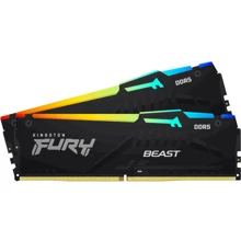 Kingston FURY 32 GB (2x16GB) DDR5 6000 MHz Beast RGB Black (KF560C30BBAK2-32): Тип DDR5