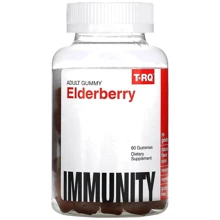 T-RQ Elderberry Бузина для імунітету зі смаком малини 60 жувальних цукерок: Форма випуску Таблетки жевательные