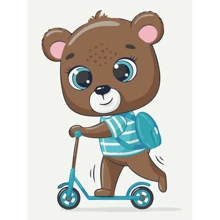 Картина за номерами Brushme Ведмедик школяр 30х40 см (KBS7120): Виробник Brushme