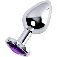 Анальна пробка із кристалом Metal By Toyfa Silver anal plug Аmethyst: Для кого унісекс