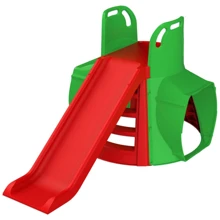 Горка с туннелем DOLONI TOYS зелено-красная 130 см (01470/13): Производитель DOLONI TOYS