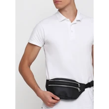 Мужская поясная сумка Sambag Tirso MSSm черная (80333001m): Пол Мужской