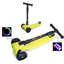 Детский самокат Smart. Yellow (складная ручка): Количество колес 4