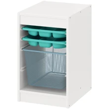 Стеллаж с контейнерами ІКЕА TROFAST 34х44х56 см серо-синий (094.807.93): undefined undefined