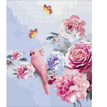 Картина по номерам Brushme Попугай в цветах 40x50 см (BS33352): Производитель Brushme