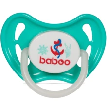 Пустышка Baboo Marine круглая силиконовая светится в темноте 0+ месяцев зеленая (5-029): Возраст с рождения