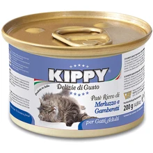 Консерви для котів Kippy Тріска і креветки 200 г (8015912503374): Тип Консерви