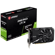 Відеокарта MSI GeForce GTX1650 4096Mb AERO ITX OC (GTX 1650 AERO ITX 4G OC): Обсяг пам'яті, Гб 4