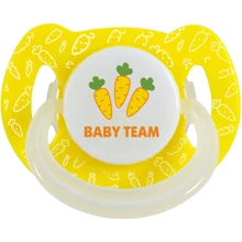 Пустышка Baby Team латексная вишнеподобной формы с колпачком, 6+, ночная (3225): Возраст старше 6 месяцев