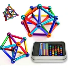 Магнитный конструктор Neocube Neo Mix Color Неокуб магнитные шарики цветные 36 палочек 27 шариков в боксе (NC2266): Количество деталей, шт. 63