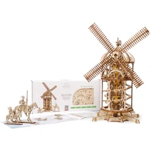 Механічний 3D пазл UGEARS "Вежа-млин" (70055): Вид міста, країни і архітектурні споруди