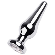 Анальна пробка із кристалом Toyfa Metal Silver anal plug white gem: Для кого унісекс
