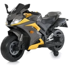 Детский электромотоцикл 2 колесный Bambi Racer 45W черно-желтый (M 5022EL-2-6): Вид мотоцикл