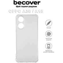 Чехол для телефонов BeCover TPU Case Anti-Shock Clear for Oppo A38 / A18 (710353): Совместимость Oppo A38 / A18