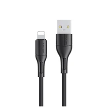 Кабель Usams USB Cable to Lightning 1m Black (US-SJ500): Тип USB-C - Lightning
