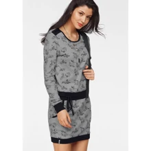 Платье KangaROOS 82004930 38 серое повседневное до середины бедра: Состав Хлопок, Вискоза