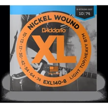 Струна для гитар Комплект струн D'addario EXL140-8 XL Nickel Wound Light Top / Heavy Bottom 8-String (10-74): Тип Комплект струн