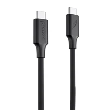 Кабель Proove Cable USB-C to USB-C Striped Silicone 60W 1m Black: Тип USB-C - USB-C