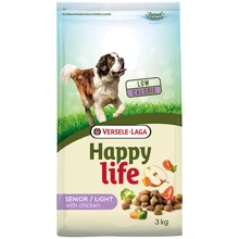 Низькокалорійний сухий корм Happy Life Senior Light with Chicken для літніх собак і вихованців з проблемами зайвої ваги преміум 3 кг (311073): Тип Сухий корм