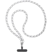Ремешок для смартфона ArmorStandart Chain link Polished Silver with White Leather (ARM77034): Цвет белый