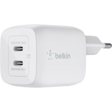 Зарядное устройство Belkin Wall Charger Home 2xUSB-С 45W GaN PD PPS White (WCH011VFWH): Особенности Power Delivery (PD), Быстрая зарядка, USB-C