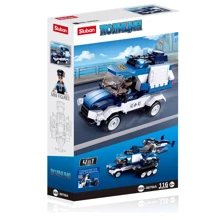 Конструктор SLUBAN M38-B0760A поліція, машина, фігурка, 116дет, 14,5-24-4,5см: Виробник Sluban