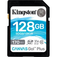 Карта памяти Kingston 128GB SDXC Class 10 UHS-I U3 V30 Canvas Go Plus (SDG3/128GB): Тип карты SDXC