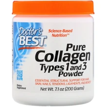 Doctor's Best, Pure Collagen, Types 1 and 3 Powder, 7.1 oz (200 g) (DRB-00203): Тип колаген