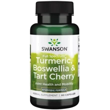 Swanson Turmeric Boswellia Tart Cherry Куркума, босвеллия и терпкая вишня 60 капсул: Вид Неферментные