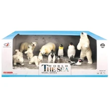 Набор животных ZHONGJIEMING TOYS Белые медведи и пингвины, 12 шт (Q9899-P44): Производитель ZHONGJIEMING TOYS